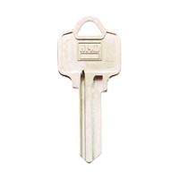 Hy-Ko 11010AR1 Key Blank, Brass, Nickel, For: American Cabinet, House Locks and Padlocks, Pack of 10 