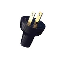 Leviton 000-48642-000 Electrical Plug, 2 -Pole, 15 A, 125 V, NEMA: NEMA 1-15P, Black 