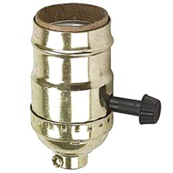 Leviton C20-7090-PG Lamp Holder, 250 V, 250 W, Phenolic Housing Material, Brass 