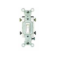 Leviton S02-CS415-2WS Toggle Switch, 15 A, 120/277 V, Thermoplastic Housing Material, White 