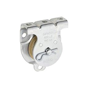 National Hardware N233-247 Pulley, 3/8 in Rope, 420 lb Working Load, 1-1/2 in Sheave, Zinc