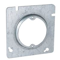 Raco 829 Electrical Box Cover, 4-11/16 in L, 4-11/16 in W, Square, Galvanized Steel 