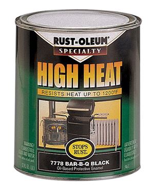 Rust-Oleum Oil Based High Heat Enamel Black Satin 1 qt.