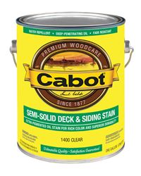 Cabot  Semi-Solid  Oil-Based  Deck and Siding Stain  Clear  1 gal. 