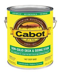 Cabot  Semi-Solid  Oil-Based  Deck and Siding Stain  Deep Base  1 gal. 