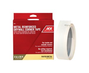 Ace Corner Tape Metal Reinforced Self Adhesive 2 in. W x 25 ft. L 