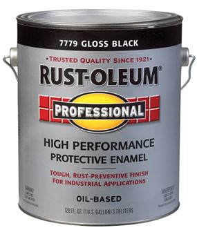 Rust-Oleum Oil Based High Performance Protective Enamel Black Gloss 1 gal.