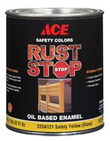 Ace  Gloss  Rust Stop Oil-based Enamel Paint  400g/L  Safety Yellow  1 qt. 