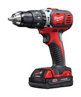 Milwaukee M18 Cordless Compact Hammer Drill Kit 18 volts 2 Speed 0-400/0-1,800 rpm 1/2 in. Li-Ion 