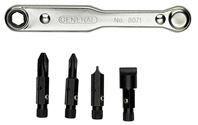 General Tools Ratcheting 5 Piece Assorted Offset Screwdriver Set 4 in. L 