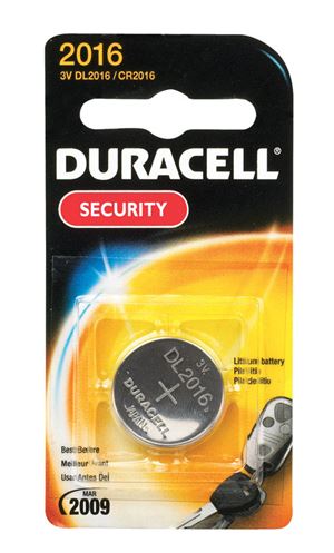 Duracell Security Battery 2016 3 volts 1 pk
