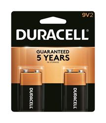 Duracell Coppertop 9V Alkaline Batteries 9 volts 2 pk 