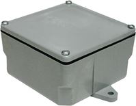 Cantex 4 in. H Square Junction Box Gray PVC 