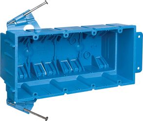 Carlon 7-3/4 in. H Rectangle 4 Gang Electrical Box Blue PVC 