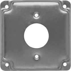 Raco Square Steel Electrical Cover For 1 Receptacle Gray 