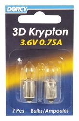 Dorcy  3D  Flashlight Bulb  3.6 volts Krypton  Bayonet 