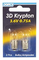 Dorcy  3D  Flashlight Bulb  3.6 volts Krypton  Bayonet 