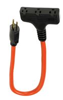 Ace Indoor and Outdoor Triple Outlet Cord 12/3 SJTW 10 ft. L Orange 