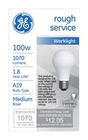 GE rough service Incandescent Light Bulb 100 watts 1070 lumens 2800 K Specialty A19 Medium Base 