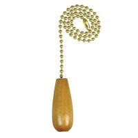Jandorf  Pull Chain  Brass and Wood  1 ft. L 1 pk 