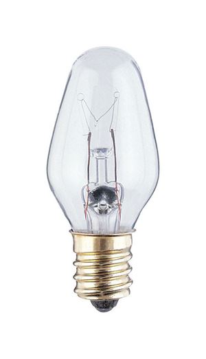 Westinghouse Incandescent Light Bulb 7 watts 43 lumens 2700 K Night Light C7 Candelabra Base (E1