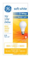 GE  Reader Light  Incandescent Light Bulb  70/170/240 watts 800/2,800/3,600 lumens 2850 K A-Line  A2 