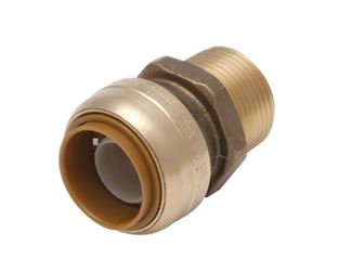 Sharkbite 1/2 in. Dia. x 1/2 in. Dia. Push To MPT Brass Connector 
