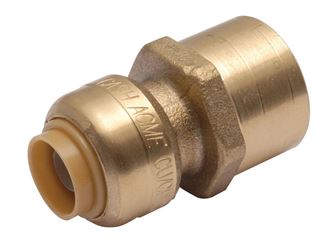 Sharkbite 1/2 in. Dia. x 3/4 in. Dia. Push To FPT Brass Reducing Connector 