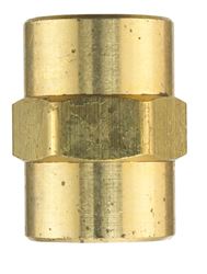 JMF 3/8 in. Dia. x 3/8 in. Dia. FPT To FPT Yellow Brass Coupling 