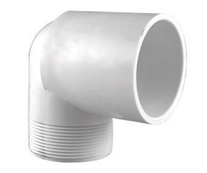 Charlotte Pipe 3/4 in. Dia. x 3/4 in. Dia. Schedule 40 MPT To Slip 90 deg. PVC Street Elbow 