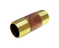 Ace 3/8 in. MPT x 3/8 in. Dia. MPT Threaded Red Brass Pipe Nipple 