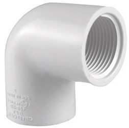 Charlotte Pipe Schedule 40 FPT To FPT 1/2 in. Dia. x 1/2 in. Dia. 90 deg. PVC Elbow 