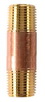 JMF 2-1/2 in. 1/2 MPT To MPT 1/2 in. Dia. Brass Pipe Nipple 