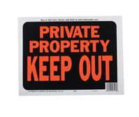 Hy-Ko  English  9 in. H x 12 in. W Plastic  Sign  Private Property Keep Out 