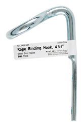 Hampton 4.125 in. L Zinc-Plated Steel Rope Binding Hook 1 pk 