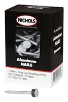 Nichols Wire Round Head 1-3/4 in. L Roofing Nail Annular Ring Shank Aluminum 9 Ga. 70 pc. 