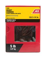 Ace Flat 3-1/4 in. L Framing Nail Smooth Bright Steel 5 lb. 