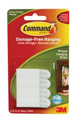 3M Command  Small  Picture Hanging  Adhesive Strips  2-1/8 in. L Foam  1 lb. per Set  8 pk 
