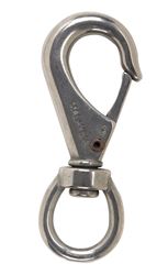 Campbell Chain Polished Round Swivel Eye Boat Snap 7/16 in. Dia. x 3-11/16 in. L 220 lb. 