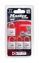 Master Lock 7/8 in. H x 7/16 in. W x 7/8 in. L Steel Key Luggage Lock 4 pk Keyed Alike 