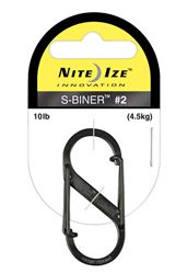 Nite Ize S-Biner Stainless Steel 2 in. L Carabiner Key Holder 10 lb. Black Stainless Steel 