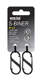 Nite Ize S-Biner Stainless Steel Stainless Steel Carabiner Key Holder Black 1-9/16 in. L 5 lb 