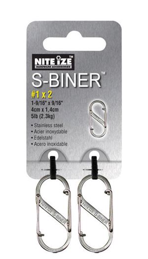 Nite Ize S-Biner Stainless Steel Stainless Steel Carabiner Key Holder 5 lb. Silver 1-9/16 in.