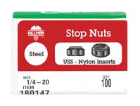 Hillman 1/4 Zinc-Plated Steel SAE Nylon Lock Nut 100 pk 