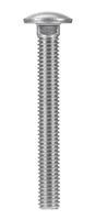 Hillman 0.375 in. Dia. x 3 in. L Stainless Steel Carriage Bolt 25 pk 