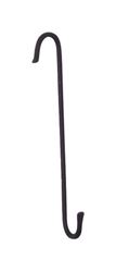 Panacea Black Wrought Iron Extension Double J Wall Plant Hook 8 in. D x 8 in. H x 1-5/8 in. W 