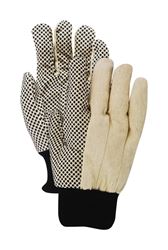 Handmaster White Universal One Size Fits All Canvas Light Duty Dotted Gloves 