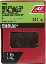 Ace Flat 3 in. L Deck Nail Spiral Steel 1 lb. 