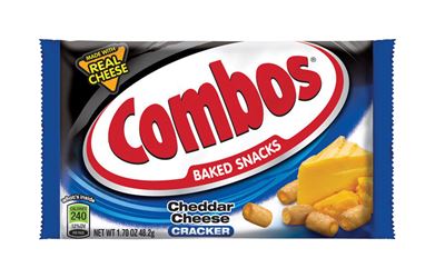 Combos Cheddar Cheese Crackers 1.7 oz. Peggable Bag 
