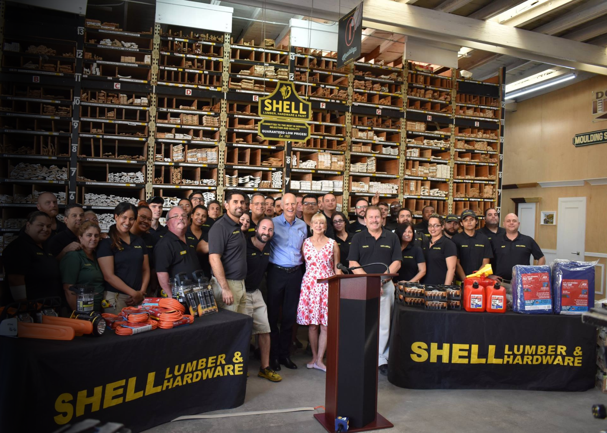 Governor Rick Scott Visits Shell Lumber & Hardware to Promote Disaster ...